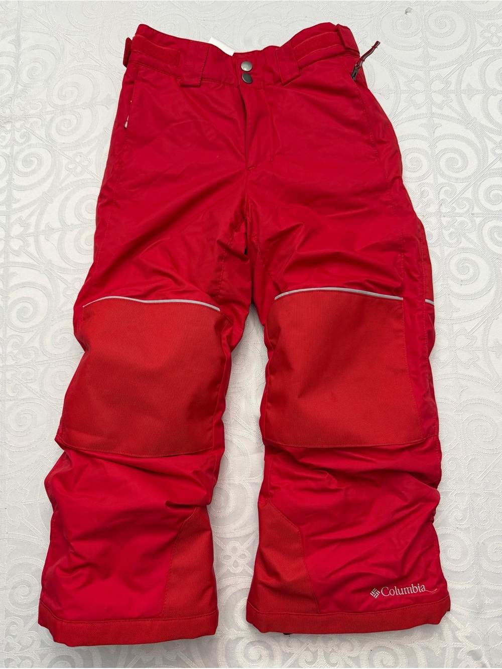 Columbia Kids Unisex Boy Girl XS Red Insulated Snow Pants Winter Waterproof